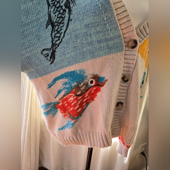 NWOT Pilcro by Anthropologie Icon Graphic Cardigan Sweater - Picture 8 of 15